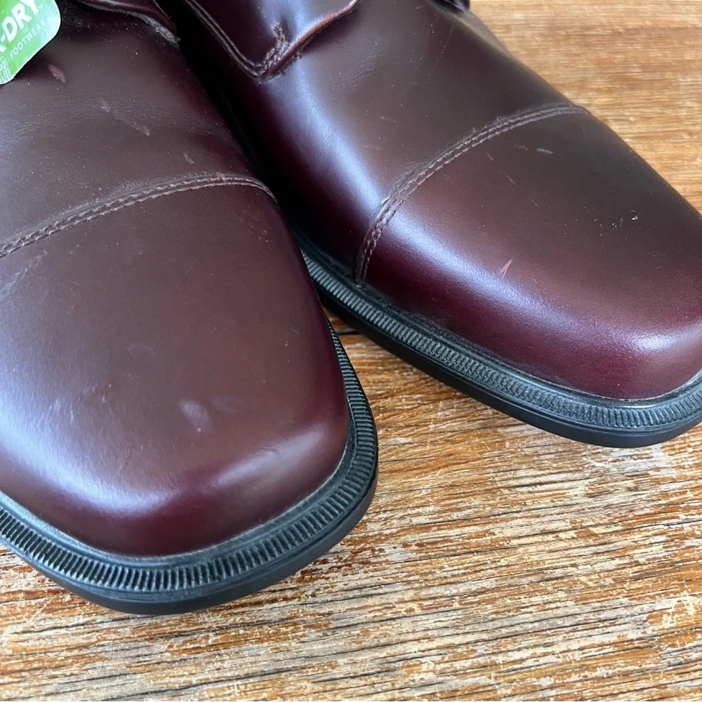NEW Rockport Leather Ellingwood Oxford Waterproof Burgundy Men’s Sz 8.5M